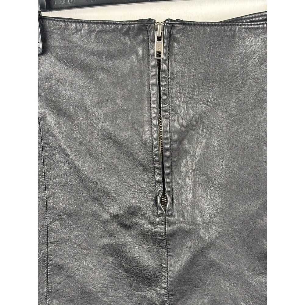 Vintage Wilsons Leather Maxima Draw String & Zipper Mini Skirt | Size 10 | Edgy - Picture 4 of 7
